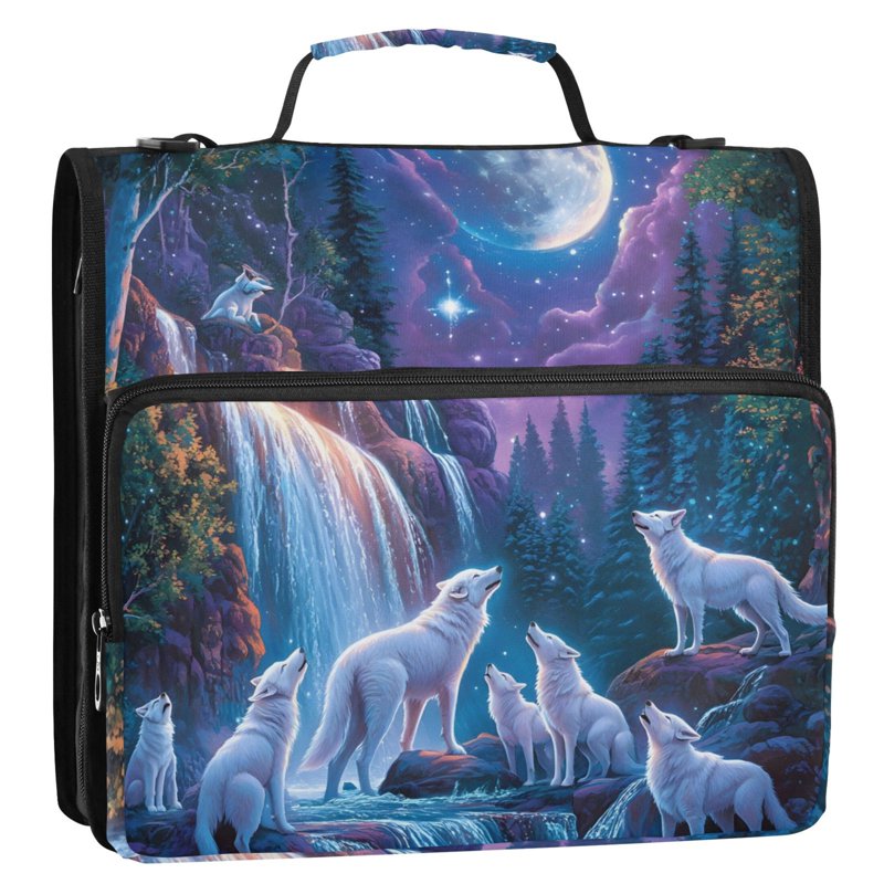 Waterproof 3-Ring Zipper Binder with Shoulder Strap, Holds 500 Sheets