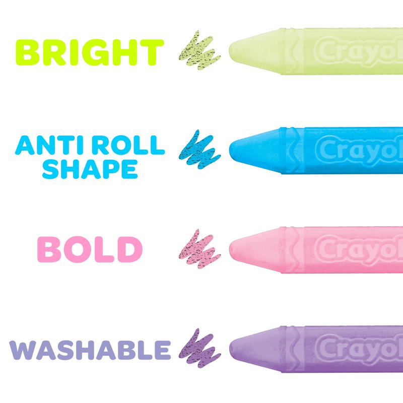 48-Count Washable Sidewalk Chalk Set for Kids and Outdoor Art