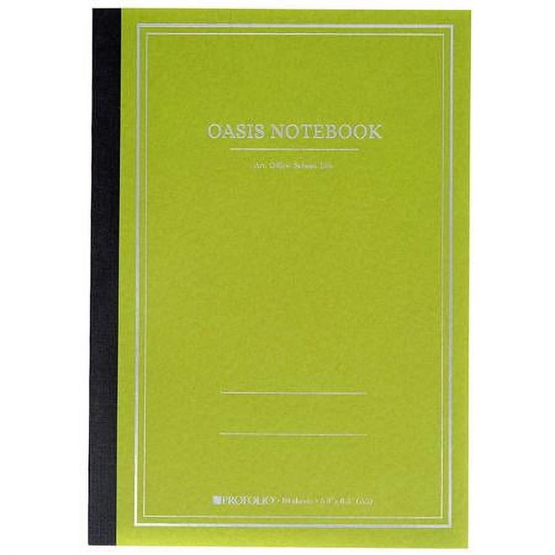 Japanese High-Quality Medium Notebook with Grid & Dot Pattern - Avocado