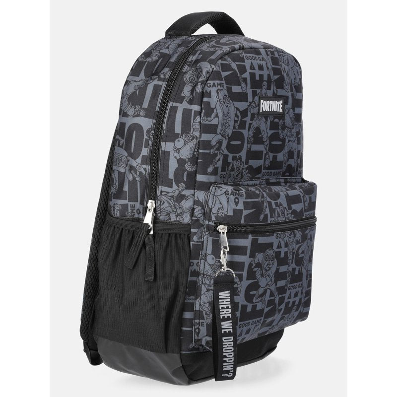 Kids' 17-Inch Fortnite Backpack with Allover Print and Laptop Sleeve