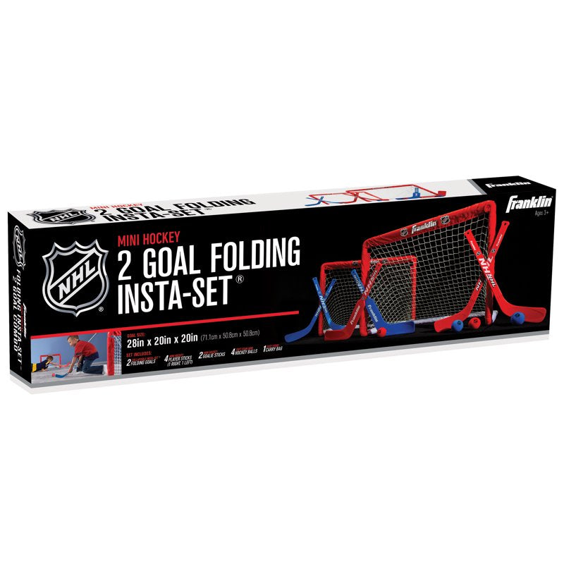 Mini Knee Hockey Goal Set with Sticks - Indoor Sport for Kids & Toddlers