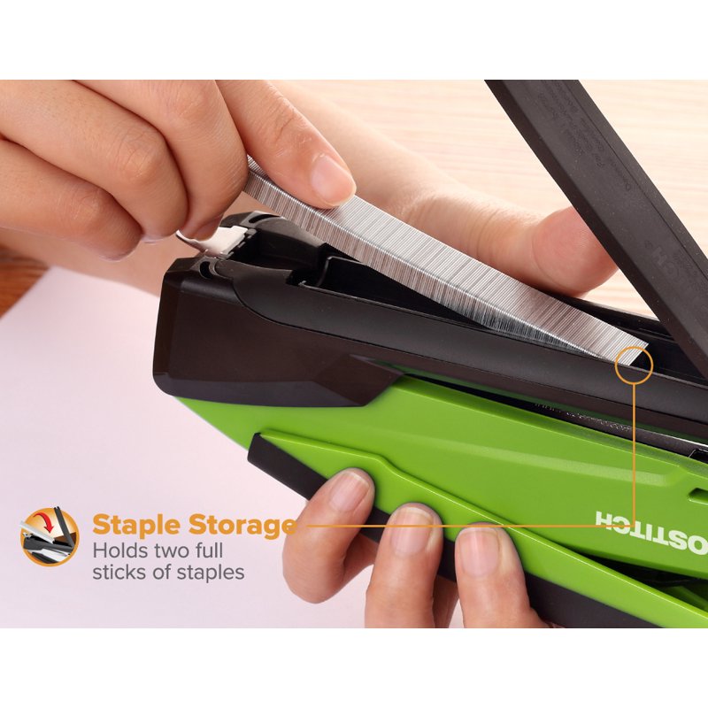 Bostitch InPower Desktop Stapler - 20-Sheet, One-Finger 80% Easier Green (Variation: Green, Single)