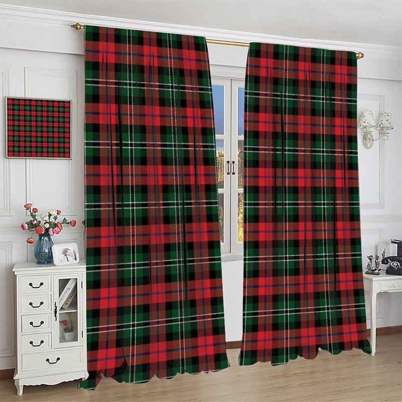 Holiday Christmas Window Curtains Set - Repeating Pattern Insulated Drapes for Living Room & Bedroom