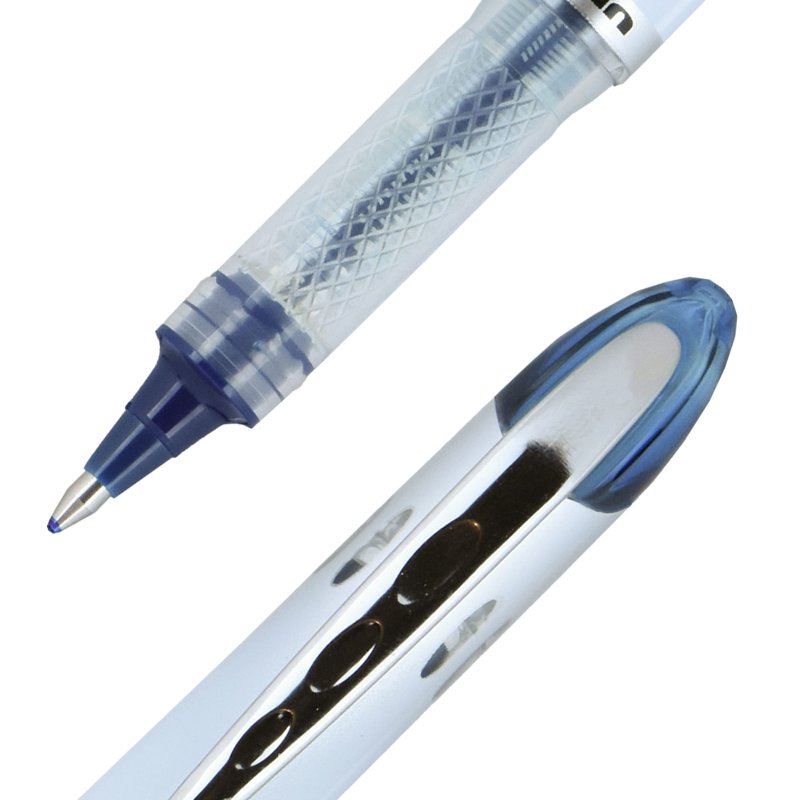 Uniball Vision Elite BLX Rollerball Pens - 0.8mm Bold Point, Blue-Black Ink, 4 Pack