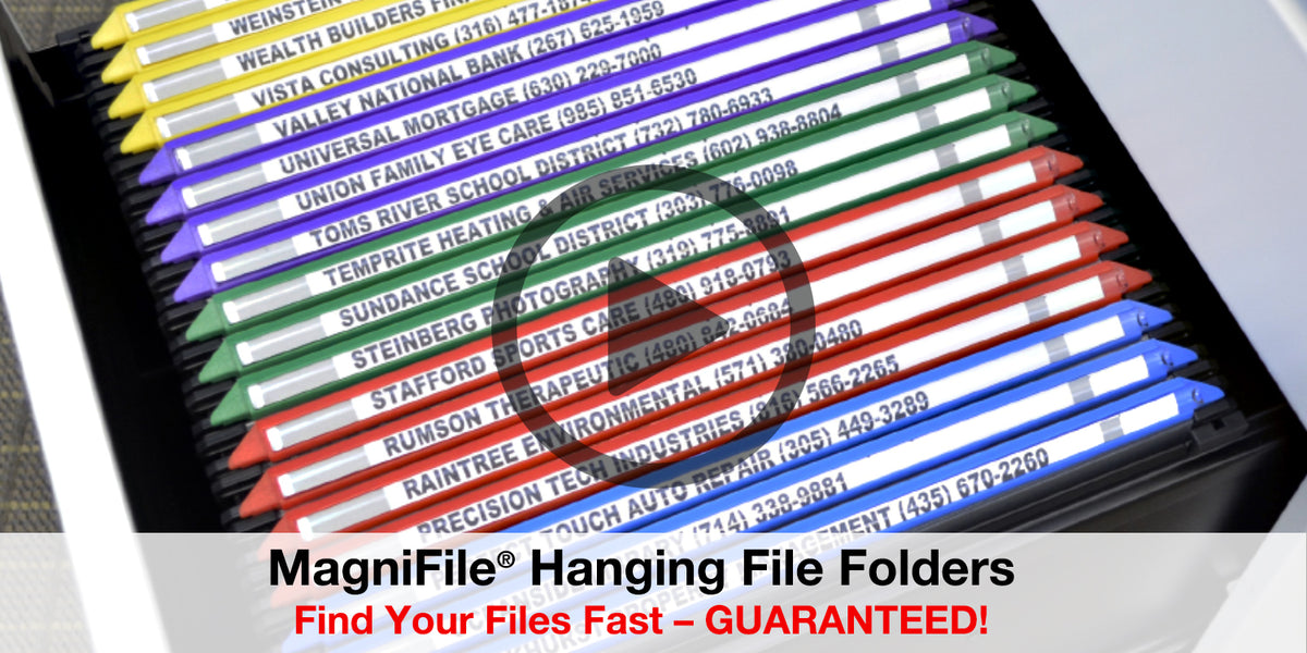 Extra Capacity Hanging File Folders with Box-Bottom & Security Cord - Set of 4
