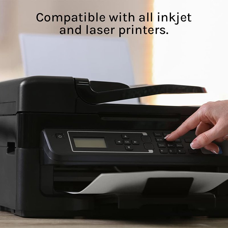 Multipurpose White Label Sheets - 8.5x5.5 Inches, Laser & Inkjet Compatible, 50+ Labels