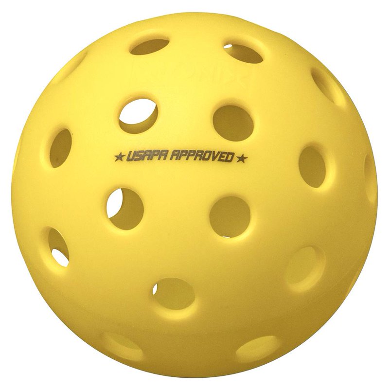 Onix Fuse Outdoor Pickleballs - 6 Pack, Yellow, USAPA Approved