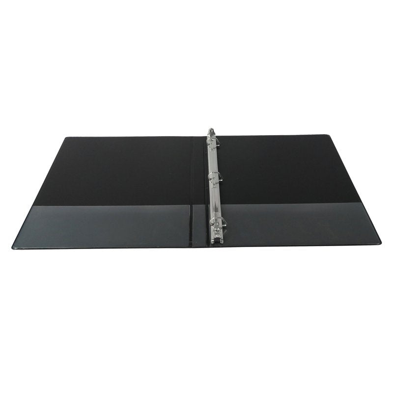 1-Inch Durable Binder with Slanted D-Rings, Black - 12 Pack