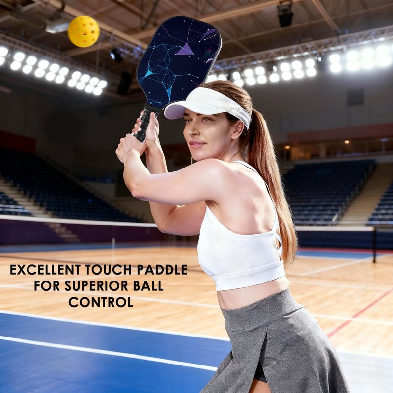 Tween Variation Pickleball Paddles Set of 2 – 4 Balls, 2 Grips, Portable Carry Bag (Unbranded)