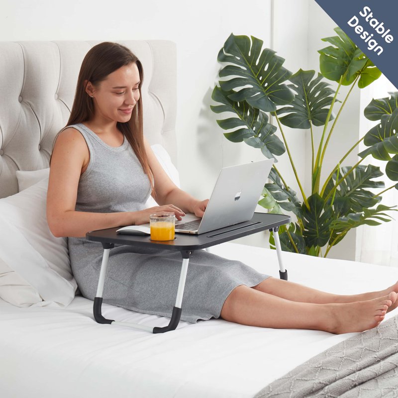 Lammaloe Foldable Lap Desk - Portable Laptop Table for Bed & Couch, Large (Variation L)