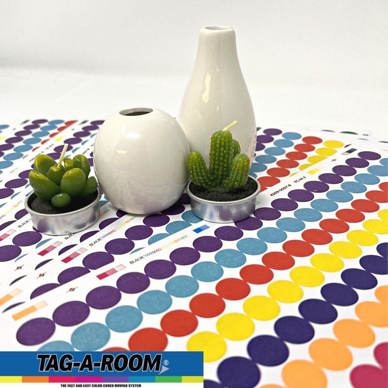 1/2 Inch Color Dot Sticker Labels - 1020 Pack for Office & Organization