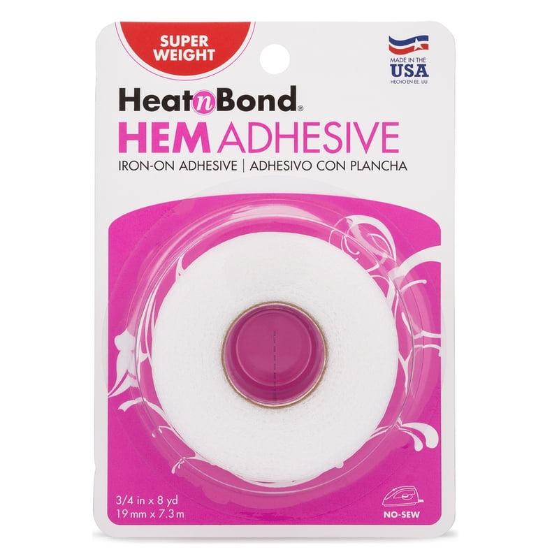 Heavy Weight Hem Iron-On Adhesive Tape for Fabrics 3 Pack - White