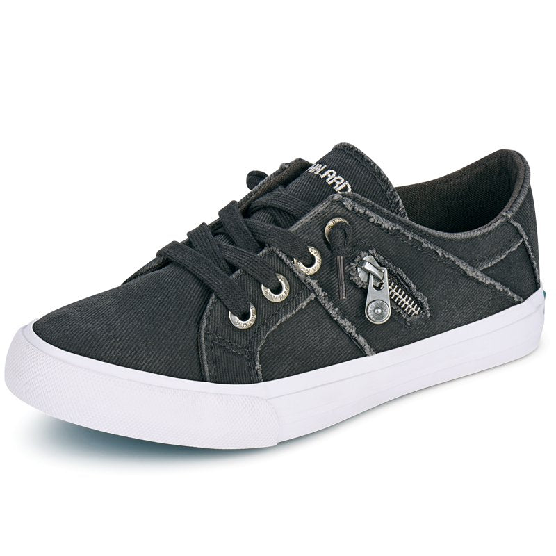 Women's Canvas Slip-On Sneakers - Trendy Casual Low Top Shoes