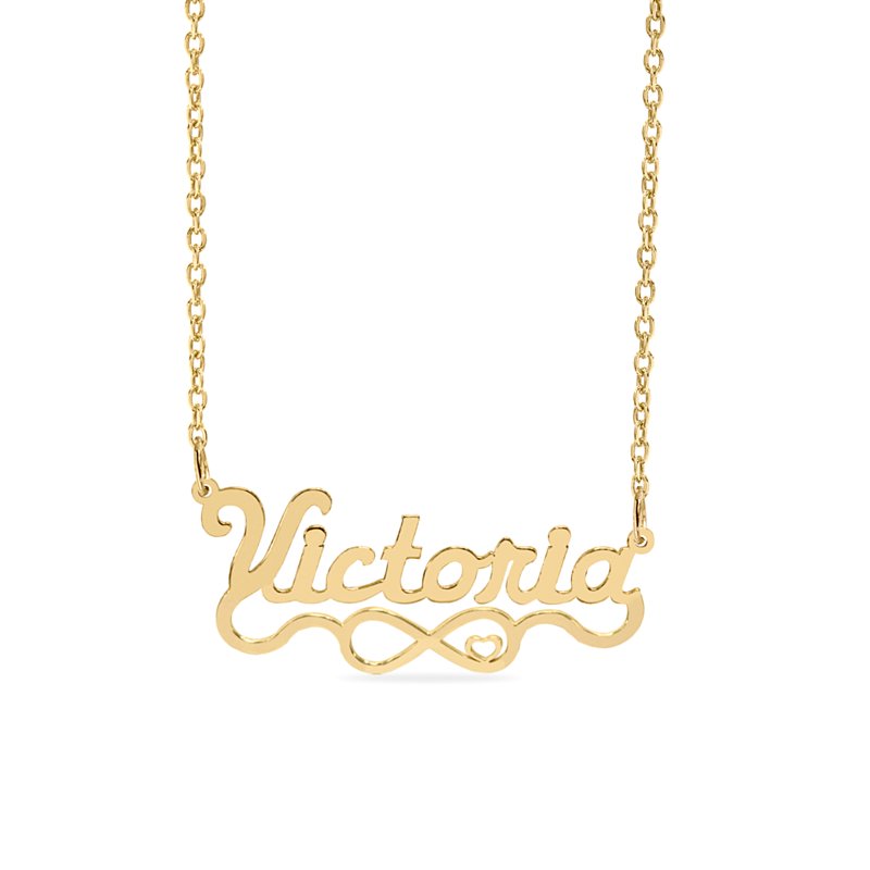 Personalized Script Name Necklace with Infinity & Heart - Custom Jewelry