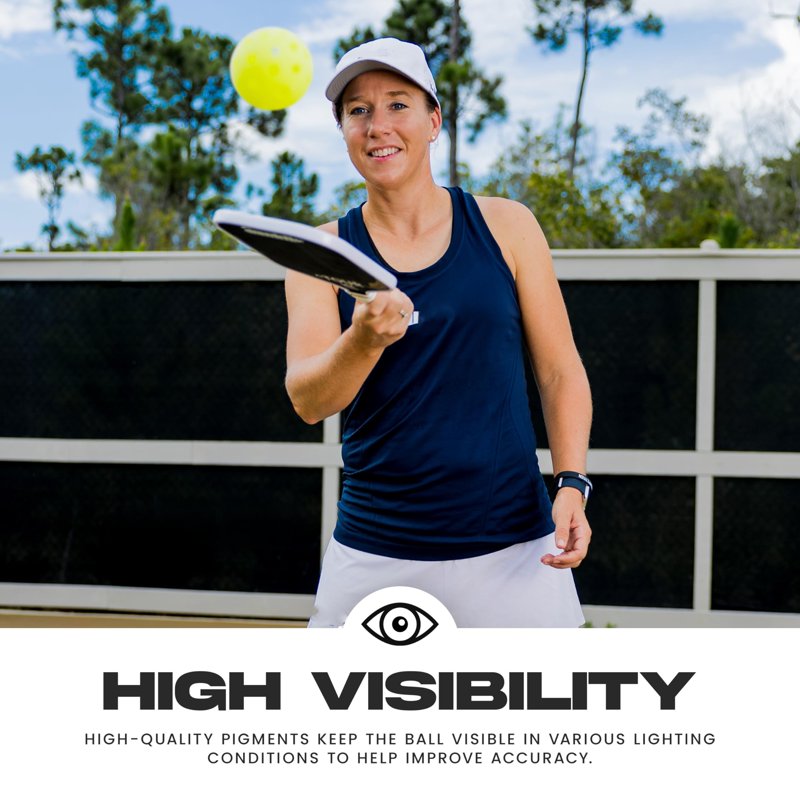 Outdoor Pickleballs - Official Size & Weight, 40-Hole, USAPA Approved, Optic Yellow 12 Pack - Variation: Yellow-12PK
