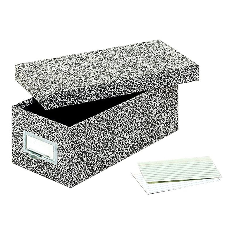 Index Card File Box 3x5 Inch Black Agate Holds 1000 Cards