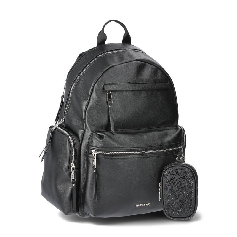 Women’s Dome Laptop Backpack with Front Pockets and Removable Pouch - Black