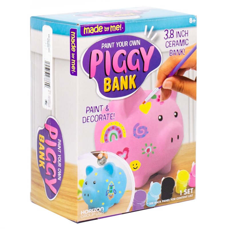 Paint Your Own Piggy Bank Kids Art & Savings Craft Kit - Multiple Pack Sizes