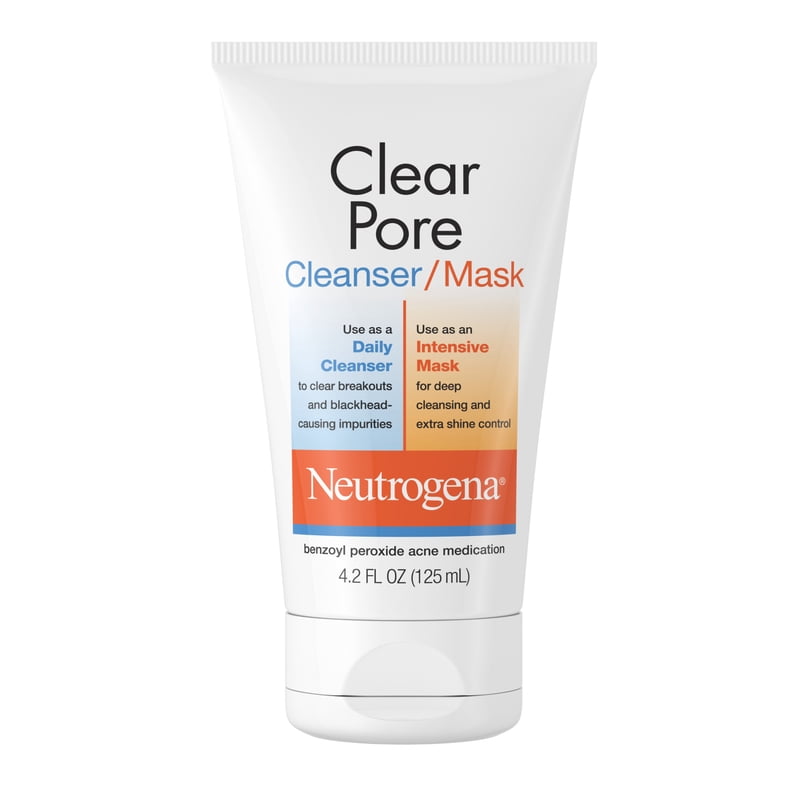 Neutrogena Clear Pore Benzoyl Peroxide Face Wash & Clay Mask Set - Acne Treatment