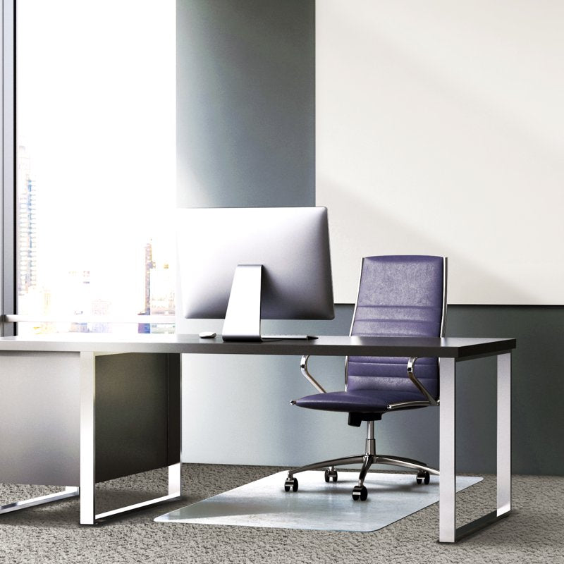 Heavy Duty Glass Chair Mat for Hard Floors & Carpets 36x48 Inches