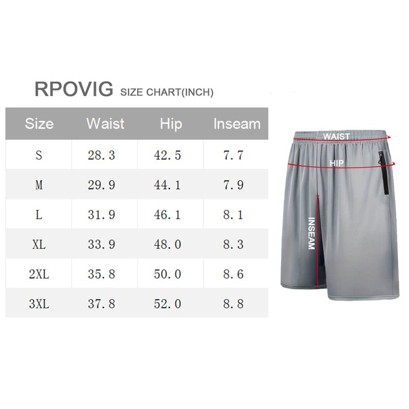 Men's Athletic Gym Shorts 3 Pack with Zipper Pockets - Breathable Quick-Dry Mesh
