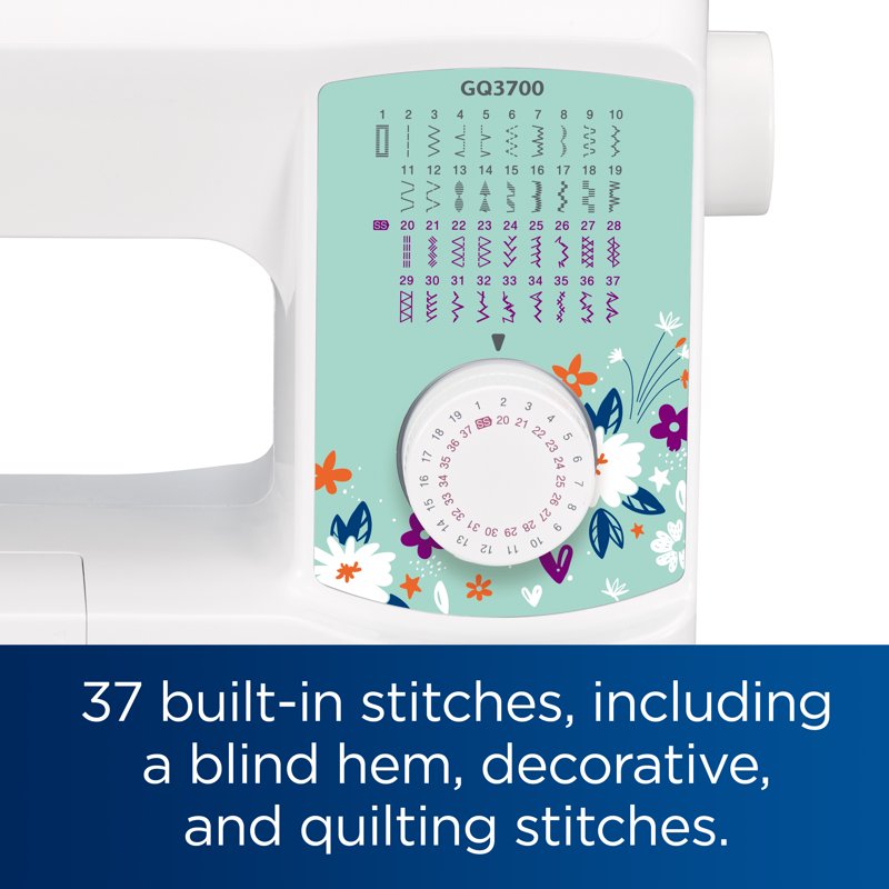 Brother GQ3700 Sewing & Quilting Machine with Wide Table & 37 Built-in Stitches