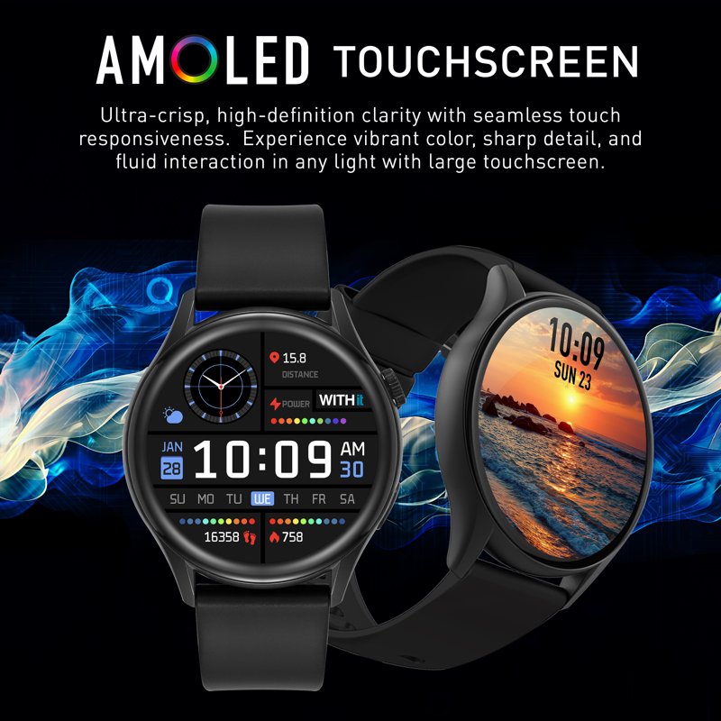 Smartwatch with AMOLED Touchscreen, Heart Rate & Call Function - Unisex