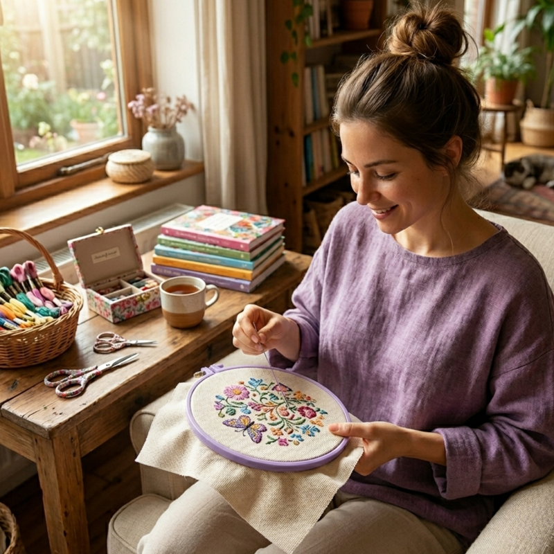 Embroidery Hoops Set - Multi-Size ABS Plastic Cross Stitch & Needlework Frames