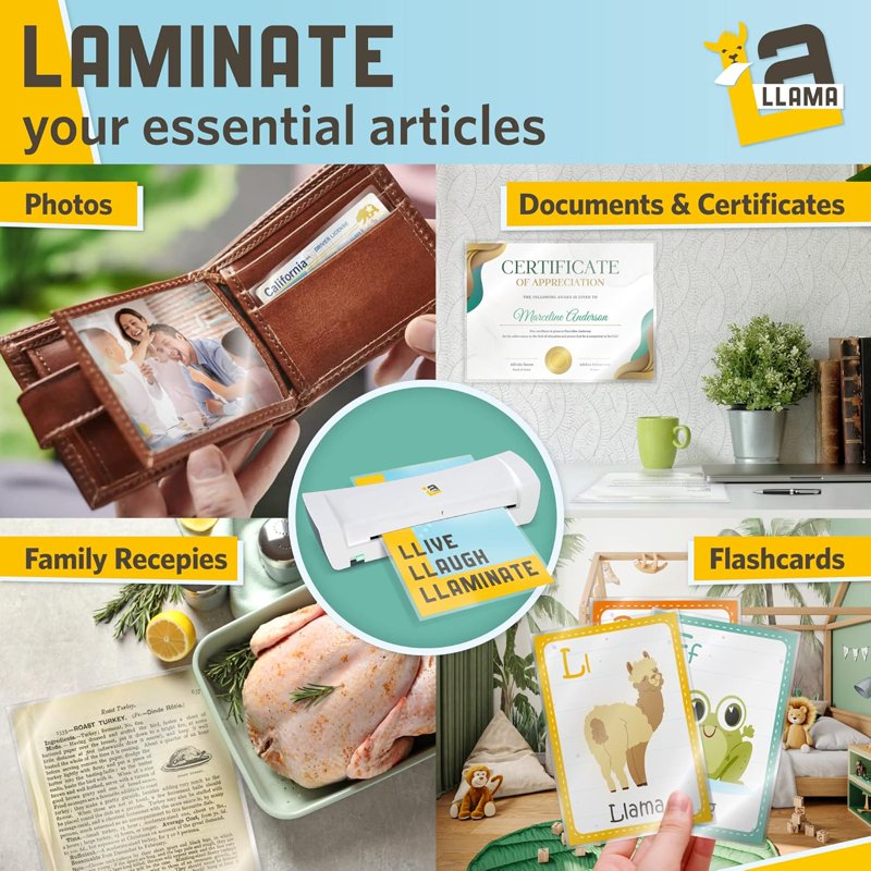 9 x 11.5 Inch Thermal Laminating Pouches - 20 Pack, 5 Mil Thickness for Letter Size Documents