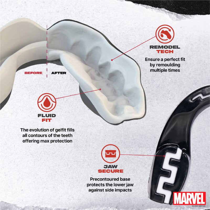 Dual Layer Impact-Absorbing Mouth Guard with Case for Adults and Kids