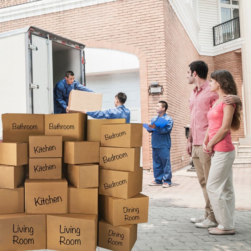 Moving Boxes Kit with Supplies - All Sizes, Bubble Wrap & Tape Included