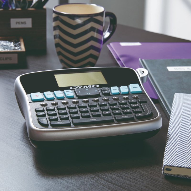 Desktop Label Maker with Rechargeable Battery, QWERTY Keyboard & Large Display