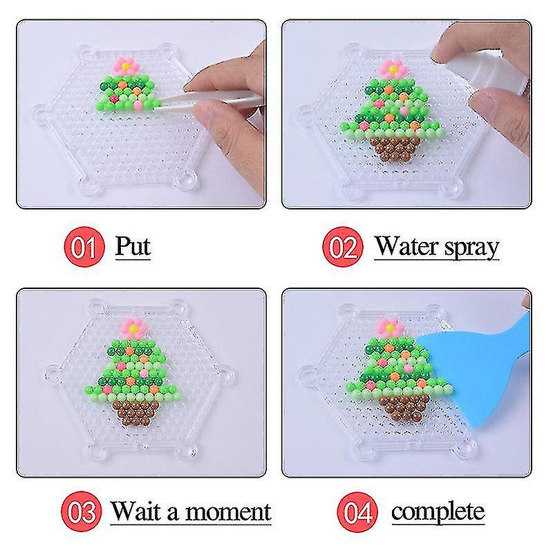 Kids Craft Bead Set with 24 Colorful Crystal Beads for DIY Jewelry & Art Projects