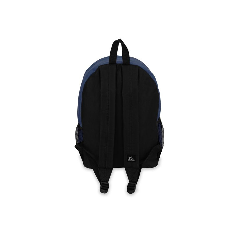 Unisex Travel Backpack with Front and Side Pockets - Navy Blue