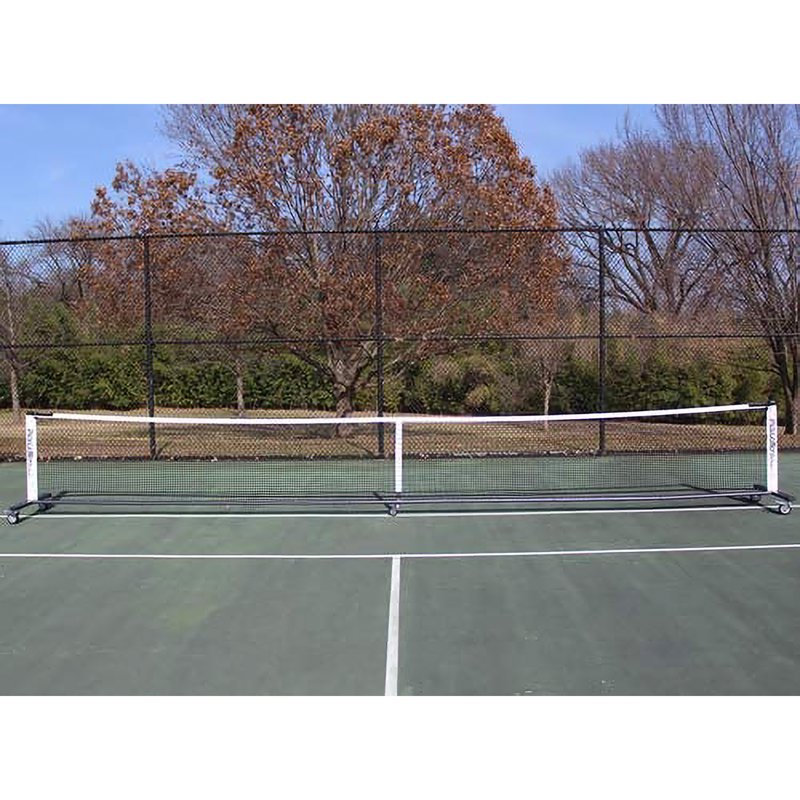 Portable Pickleball Net System with Wheels - Deluxe Aluminum & Steel Frame