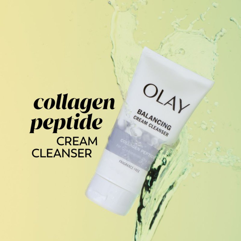 Olay Collagen Peptide Face Wash - Fragrance-Free Deep Cleansing for All Skin Types - 3 Pack