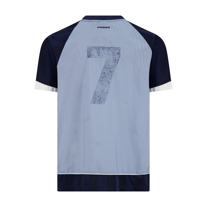 Umbro Men's Retro Panelled Raglan Shirt Baritone Blue / Brilliant White / Blue Fog XL
