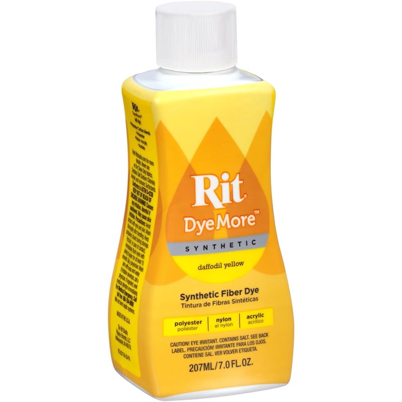 Liquid Fabric Dye Daffodil Yellow 7 Fl Oz for Synthetic Textiles