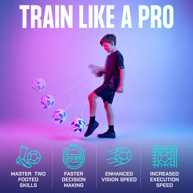 SenseBall Soccer Ball & Training App, Blue 0.9 lb - Size 3, Variation: Blue Adults & Kids