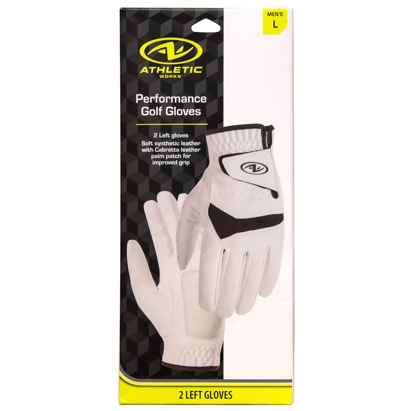 Performance Golf Glove Left Hand Large Synthetic Leather Breathable Grip