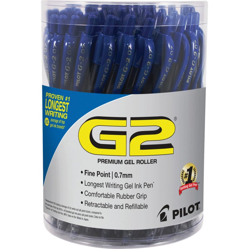 Gel Pen Fine Point 0.7mm Retractable Blue Ink 36 Pack