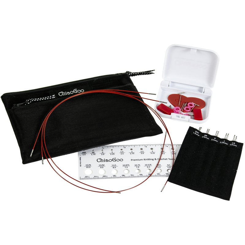 Knitting Needle Set - 4-Inch Interchangeable Lace Tips with Accessories
