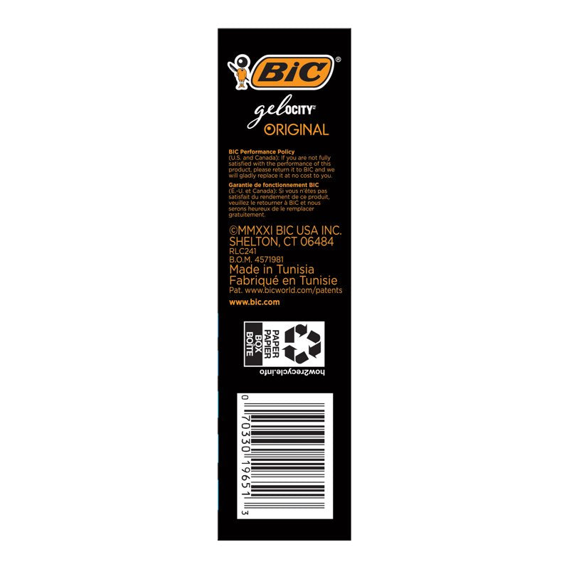 Gel Pen Set - Refillable Black Retractable 0.7mm Point - 24 Pack
