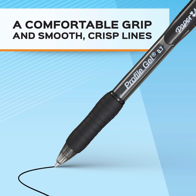 Gel Pens 0.7mm Black Retractable Pen Pack of 36 - Smooth Writing