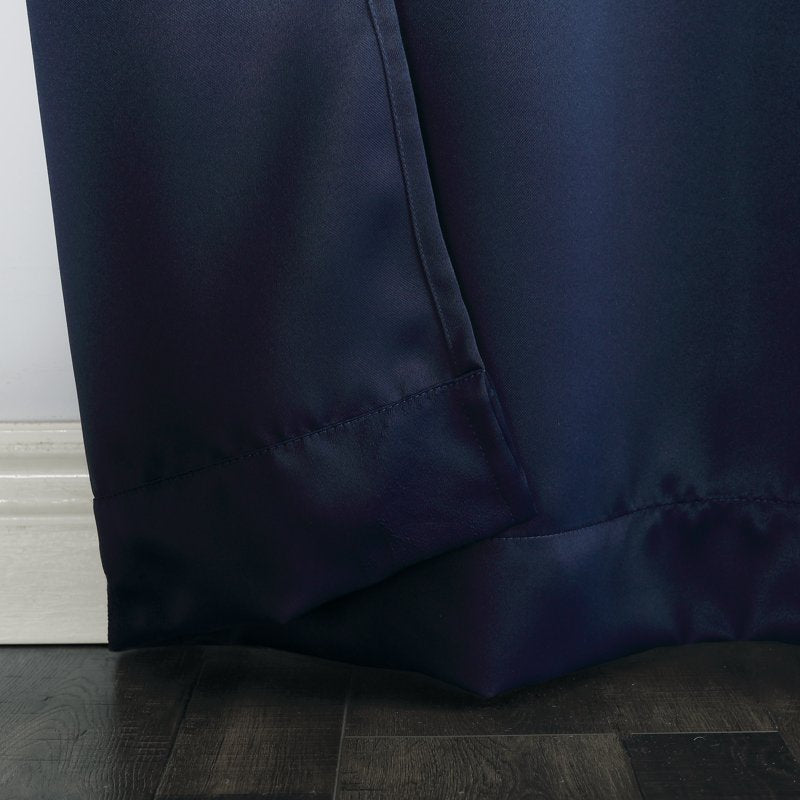Energy Saving Blackout Curtain Panel with Rod Pocket - Thermal & Noise Reducing