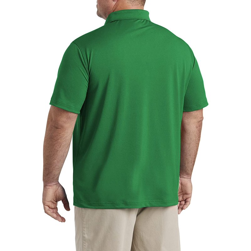 DXL Big & Tall Golf Polo Shirt for Men - 6XLT Green, Moisture-Wicking, UPF 50+
