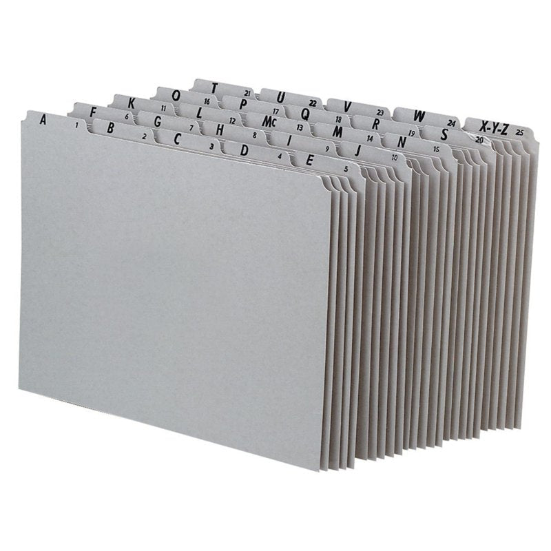 Recycled Top Tab File Guides - Alphabetical A-Z, Letter Size, 25/Set