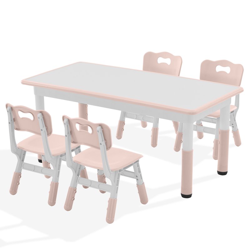Kids Adjustable Table and Chair Set with Paintable Desktop - Multiple Colors