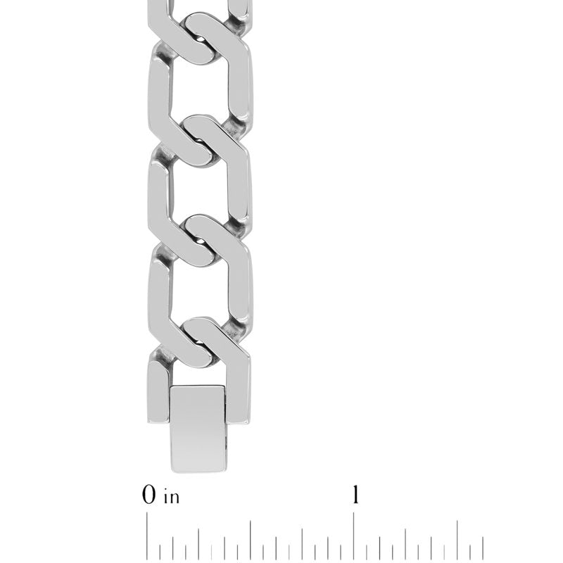 Men's Stainless Steel Hexagon Link Bracelet 9-inch Jewelry Gift