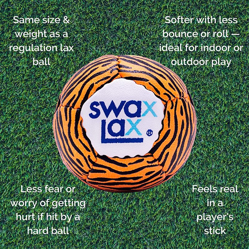 Weighted Lacrosse Training Ball - Soft Regulation Size & Weight, Tiger Orange